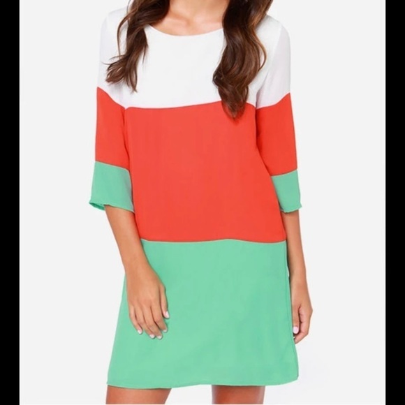 LULUS Exclusive Citrus Grove Orange and Mint Shift Dress - Picture 10 of 11